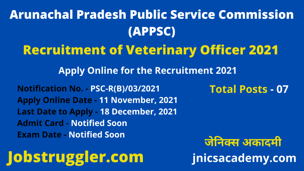 APPSC Recruitment of Veterinary Officer 2021