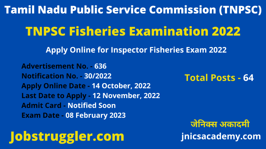 Inspector of Fisheries Examination 2022