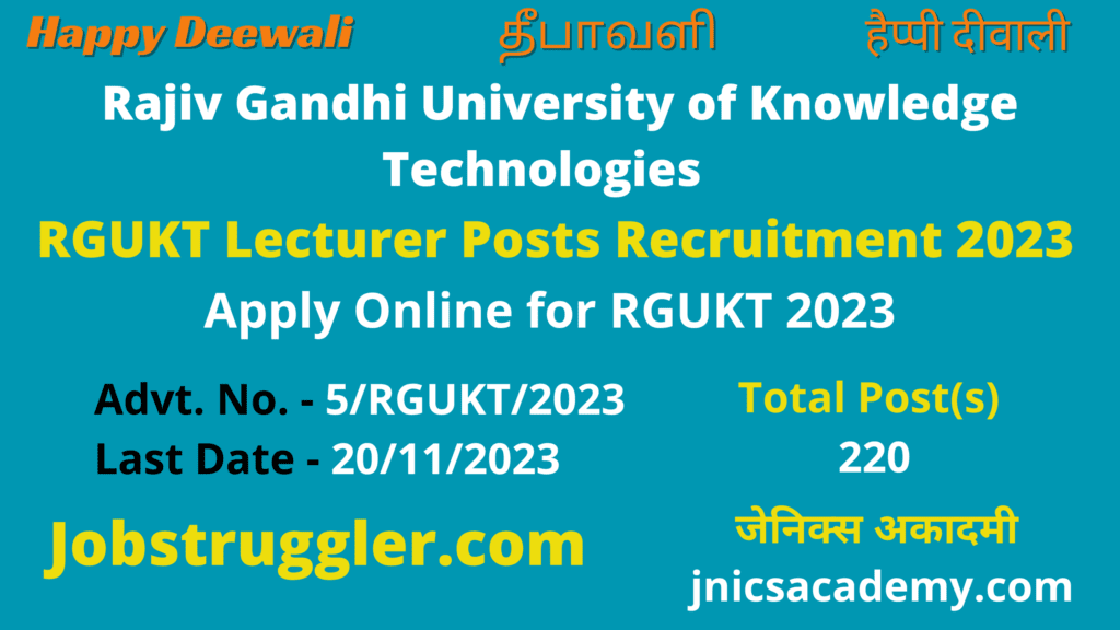 RGUKT Faculty Recruitment 2023